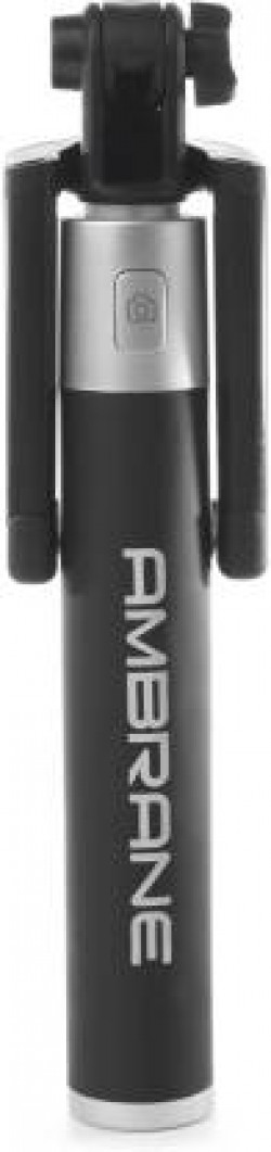 Ambrane Cable Selfie Stick  (Black)
