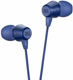 JBL C50HI Wired Headset(Blue, In the Ear)