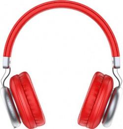 inone High Bass Wireless Headphone Bluetooth Headset(Red, On the Ear)