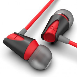 Boult Audio BassBuds Storm Wired Headset(Red, Grey, In the Ear)