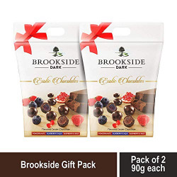 Hershey's Brookside Dark Exotic Chocolates Gift Pack 90g (Pack of 2), x 90 g