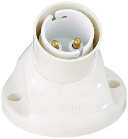 Philips Lamp holder Angular Economy Range (White, Pack of 10)