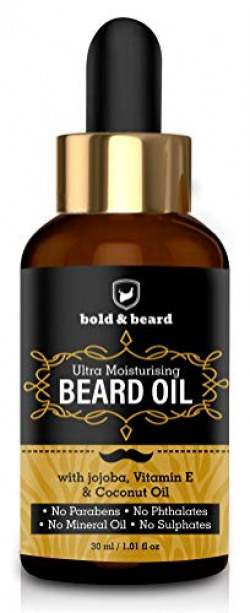 Bold And Beard Ultra Moisturising Beard Oil With Jojoba, Argan Oil, and Coconut Oil, 30ML