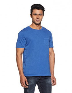 GAP Men's Solid Regular Fit T-Shirt (22394027504_Blue_X-Small)