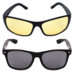 Criba Gradient Aviator Unisex Sunglasses - (nd yl+pknk_CRLK03|40|Black Color Lens)