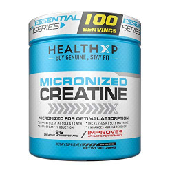 HealthXP Micronized Creatine Monohydrate 300 Grms Unflavoured/100 Servings/3 gms Creatine Per serving (Essential Series)