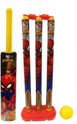 Marvel Spider-Man Large Size Bat, Stumps and Ball Cricket Kit