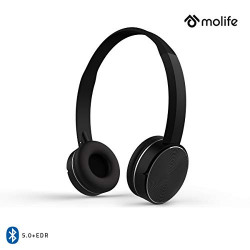 Molife Groove Plus Bluetooth 5.0 Wireless Headphone with HD Stereo Sound and Mic (Black)