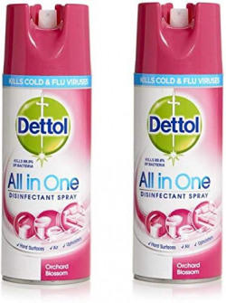 DETTOL All in One Disinfectant Spray | Orchard Blossom Scent - 400 ml Bottle (Set of 2)