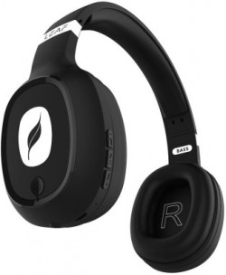 Leaf Ear Bass Bluetooth Headset(Black, Over the Ear)