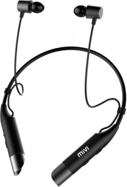 Mivi Collar Neckband Bluetooth Headset(Black, In the Ear)
