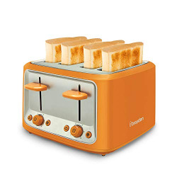 Brayden Furo T40 1500 W 4 Slice Pop-up Toaster (Golden Orange)
