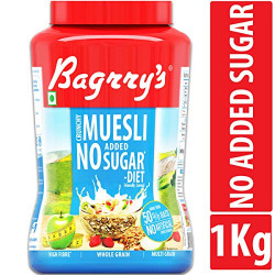 Bagrry's No Added Sugar Crunchy Muesli Jar, 1000g