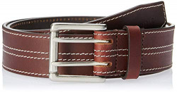 Camelio Men's Leather Casual Belt (CAM-BL-055_Brown_X-Large)