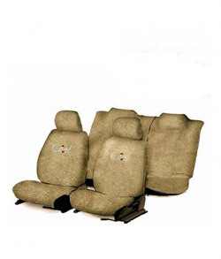 Flomaster Towelmate Seat Cover for Toyota Etios Liva (Set of 3, Beige)
