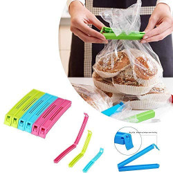 ABLE Multipurpose Food Snack Plastic Bag Clip Sealer/Packet Sealer Clamps/Manual Vacuum Bag Sealer/Food Pouch Clip/Bag Zipper for Home Kitchen (Multicolor) -18 pcs