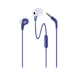 (Renewed) JBL Endurance Run Sweat-Proof Sports in-Ear Headphones with One-Button Remote and Microphone (Blue)