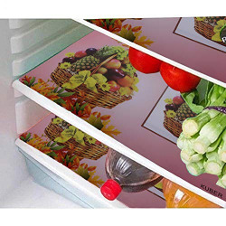 Kuber Industries PVC 3 Pieces Refrigerator Drawer Mats (Pink) -CTKTC8571