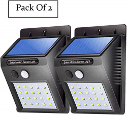 Bigsavings. Motion Sensor 20 LED Solar Light, Outdoor Weatherproof for Driveway Garden Path Yard- Pack of 2