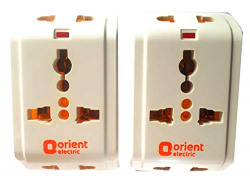 Orient Electric 3 pin Multi plug Travel Adapter 6 Amp Pack of 2