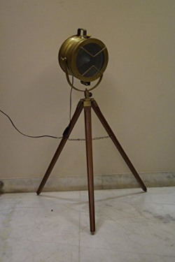 Tu Casa Tripod P-94 220-Watt Floor Spot Light (Antique Brass)