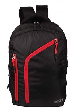 Red and Black Casual Backpack with 15 inch Laptop Comprtment and Free Rain Cover {Waterproof Bag; Capacity: 30 Litre}
