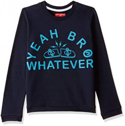 Cloth Theory Boys' Sweatshirt (CTKDWINCN004_Navy Blue_2-3 Years)