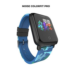 Noise ColorFit Pro Fitness Watch/Smart Watch/Activity Tracker/Fitness Band with Colored Display Waterproof,Heart Rate Sensor, Call & Notification Alert with Music Control Features (Camo Blue)