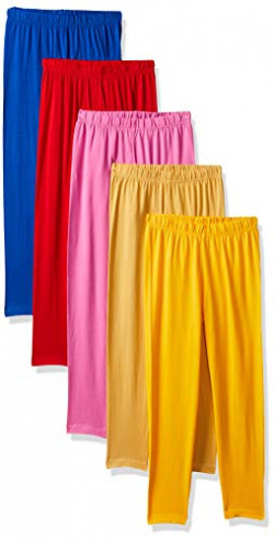 Cloth theory Girl's Skinny Regular fit Trousers (Combo Pack of 5) (iclg103_5_Multicolor_3-4 Years)