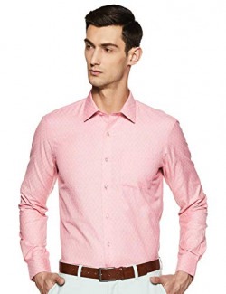 Bradstreet by Arrow Men's Plain Slim Fit Formal Shirt (BFXSH020_Red 39)