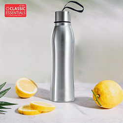 Classic Essentials Carbo Stainless Steel Single Walled Fridge Water Bottle (1000ml, Silver)