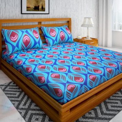 Bombay Linen 104 TC Cotton Double Printed Bedsheet(Pack of 3, Multicolor)