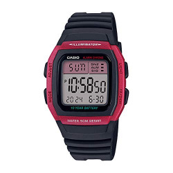Casio Digital Pink Dial Unisex's Watch-W-96H-4AVDF (D176)