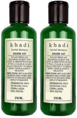 Herbal Khadi Neem Sat shampoo,No Paraben Pack of 2(210 ml)