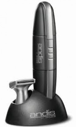 Andis Easy Trim Battery Operated Personal MNT-3 Trimmer For Men (Black and Silver)