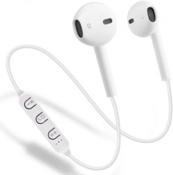 PTron Avento Wireless Bluetooth Headset(White, Wireless in the ear)