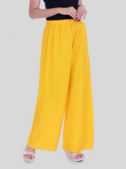 PinkCity Style Regular Fit Women Yellow Trousers