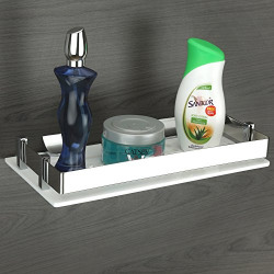 Primax Multipurpose Bathroom Shelf Wall Mount/Kitchen Shelf/Perfume Rack/Acrylic Bathroom Accessories (18 X 6 Inch), White