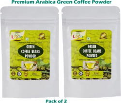 LIYFE Green Coffee Beans Powder 100g Pack of 2 Instant Coffee(2 x 100 g, Green Coffee Flavoured)