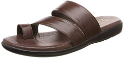 Scholl Men's Scott Tr Brown Leather Hawaii Thong Sandals-8 (8744342)