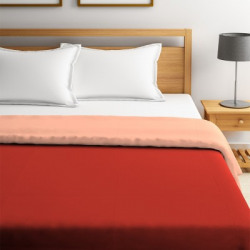 STELLAR HOME Solid Queen Comforter(Polyester, Red Clay)