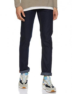 John Players Men's Relaxed Fit Jeans (440869361001_Dark Blue_30)