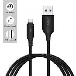 Portronics POR-159 Konnect Flex Charge & Sync Function 1M Micro USB Cable(Black)