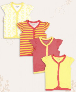 Miss & Chief Baby Vest For Girls Pure Cotton(Multicolor, Pack of 4)