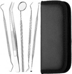 Agarwals Stainless Steel Tooth Scraper Hygiene Dental Tools for Plaque Tartar Removal - Set of 5 Medical Equipment Combo