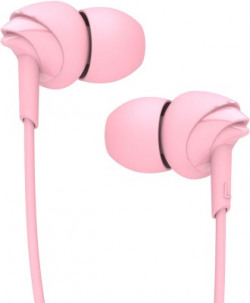 boAt BassHeads 100 Wired Headset(Taffy Pink, Wired in the ear)