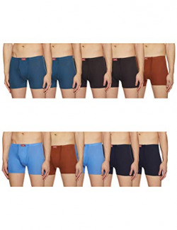Rupa Jon Men's Cotton Trunks (Pack of 10) (Colors May Vary) (8903978688794_JN ACE Drawer_80_Assorted)