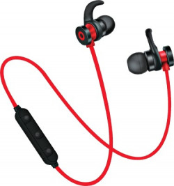 Akai Harmony Sports Bluetooth Wireless Earphone with HandsFree Mic Bluetooth Headset(Red, Black, Wireless in the ear)