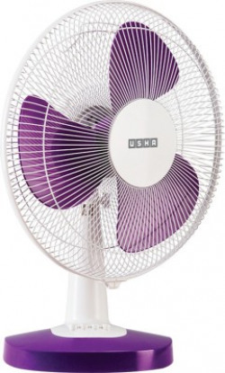 Usha MIST AIR DUOS 400 mm 3 Blade Table Fan(PURPLE, Pack of 1)