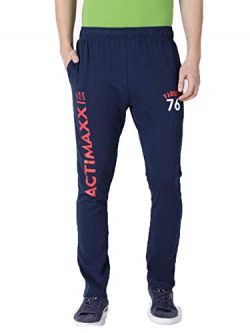 Actimaxx Men's Tapered Fit Joggers (AX_224_Navy_M_1PC Medium)